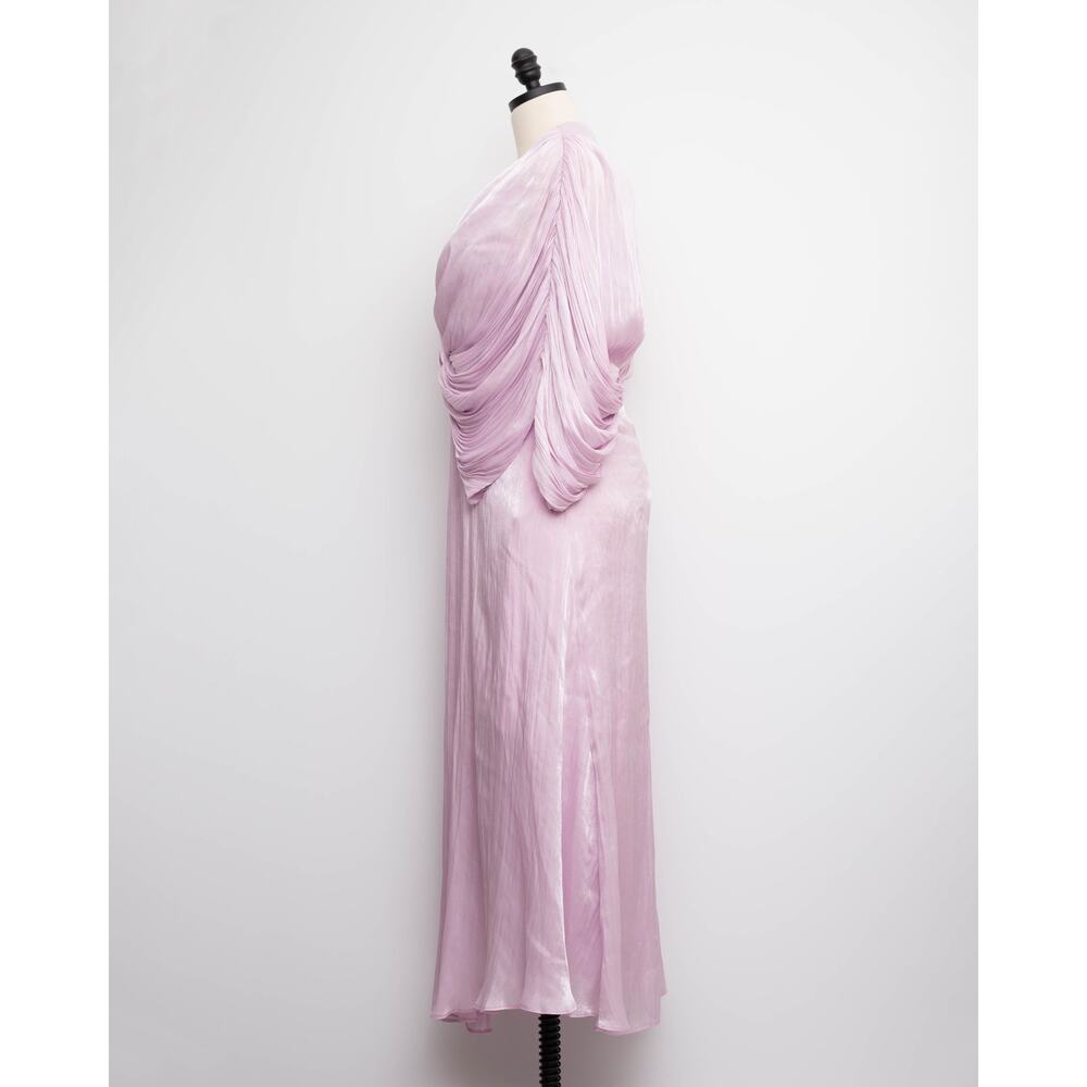 Badgley Mischka Pink Drape Dolman Gown Size 12 - Picture 6 of 9
